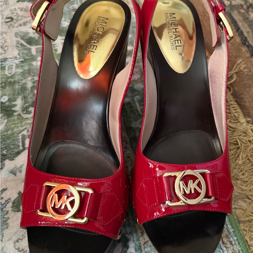 Michael Kors Red Wedges